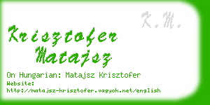 krisztofer matajsz business card